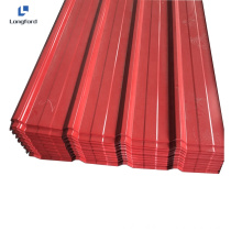 Red color plain roofing materials roffing sheet roof tiles metal sheet groove tile 0.40mm for roofing prices